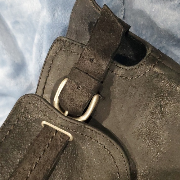 Ugg black leather side zip knee high adjustable calf heeled boots - Picture 13 of 13